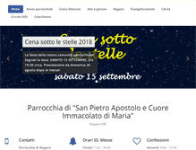 Tablet Screenshot of parrocchianogara.it